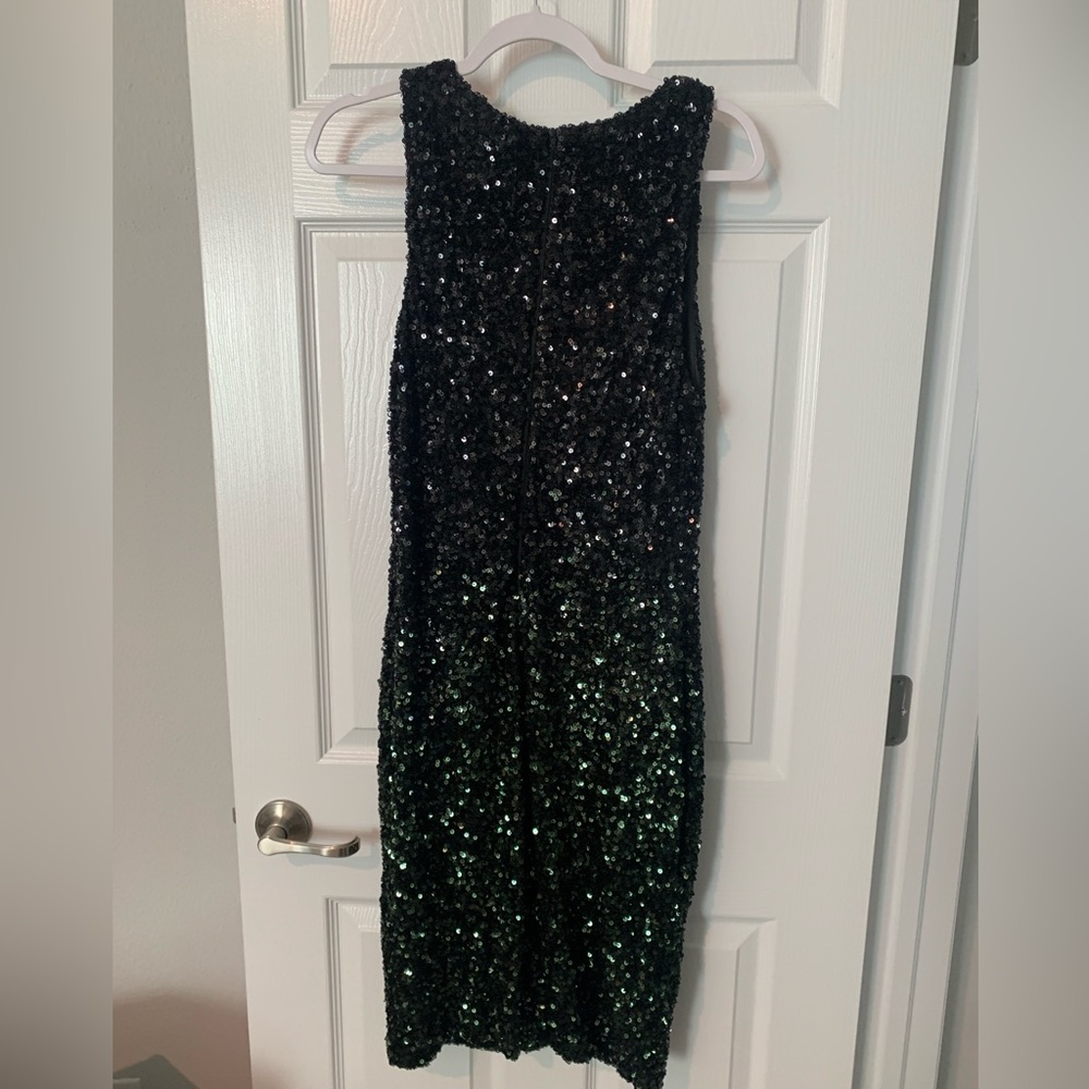 Black/Green Sequin Dress - Picture 4 of 6